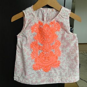Girls Crewcuts Embroidered sleeveless blouse sz 6